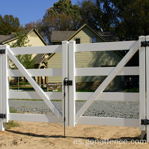 Puerta de valla de riel de caballo de PVC